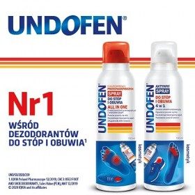 UNDOFEN - spray for feet and shoes 4 in 1 150ml - contains 100% natural ingredient Dermosoft