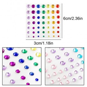 PLABBDPL 6 Ensembles de Gemmes de visage, Strass Autocollant, Tatouage Temporaire Strass Visage, Tatouage de Bijoux de Visage