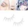 Dan&Dre Faux Cils Blancs, Cils, Maquillage Cosplay Faux, Cils Mascarade Fête Cils Maquillage Accessoires DExtension De Cils