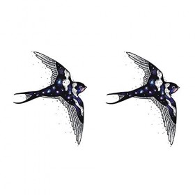 Autocollants De Tatouage Ephemere DHirondelle Imperméable Durable Doux Frais Sexy Tentation De Personnalité
