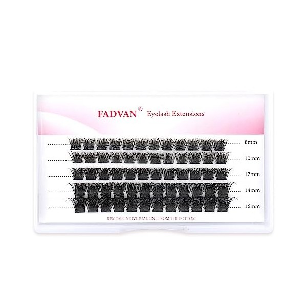 Extensions de Cils Cluster 0.07mm D Curl 8-16mm Mixed Length Professionnel Individual Volume Russe Faux Cils Individuel Bouqu