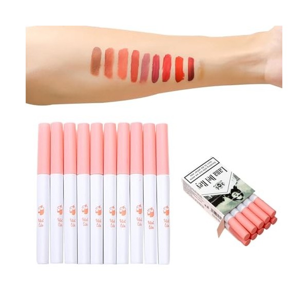 Lot de 10 Lana Del Rey Lipstick Cigarettes Set Born To Die Rouge À Lèvres En Forme De Cigarettes Brillant À Lèvres Gloss À Lè