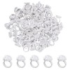 Natuce 100Pcs Colle Bagues, Support de Colle de Cils jetable en Plastique pour Cils Extensions, Maquillage et Sourcils, Ongle