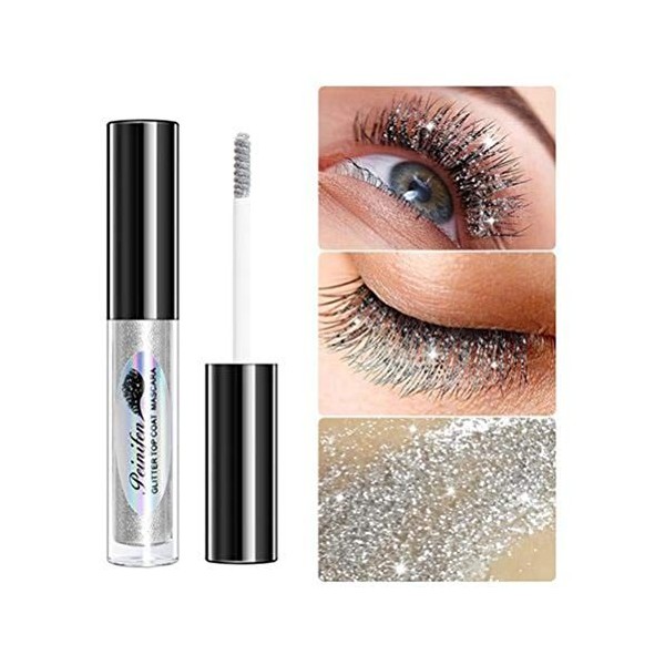 spier Paillettes de Diamant, Mascara de Cils de Mascara de Paillettes Mascara de Cils imperméable de Longue durée pour Le Fes