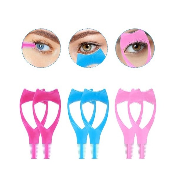 WLLHYF Lot de 6 Mascara Shield Guard Maquillage Cils Applicateur Outil Cosmétique Eye Lash Buddy Séparateur de Cils Protectio