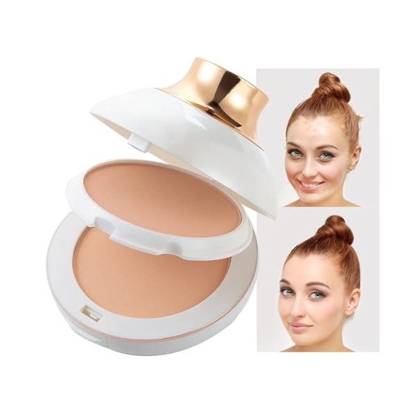 Poudre de finition | Compact de maquillage pour le visage longue tenue,Contrôle de lhuile et finition imperméable, poudre vé