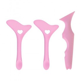 DELITLS Aide à la Ligne deye-Liner, 3 pochoirs deye-Liner en Silicone pour débutants, Pochoir deye-Liner réutilisable pour