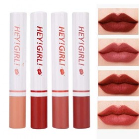 Rouge à lèvres, 4 pièces de rouge à lèvres en forme de cigarette rouge a levre mat 4 couleurs Kit de maquillage pour les lèvr