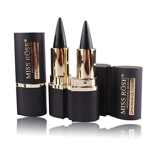 Aeromdale Wateroroof Smoky Eyes Crayon eyeliner en gel autocollant épais Noir