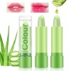 Likesing 2 Pièces Lot Rouge a Levre Magique Change de Couleur Aloe Vera Rouge a Levre Mat Longue Tenue Jelly Lipstick Teinté 