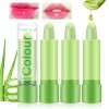 Likesing 2 Pièces Lot Rouge a Levre Magique Change de Couleur Aloe Vera Rouge a Levre Mat Longue Tenue Jelly Lipstick Teinté 