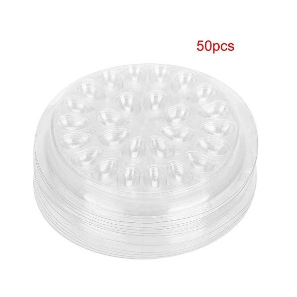 Support de colle pour cils 50pcs support de colle pour cils jetable Transparent Cils Extension de Cils Colle Stand Pad