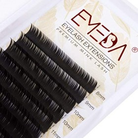 Extensions de cils C Curl 12 mm 0,07 mm, extensions de cils individuels professionnels, cils 3D en faux vison doux .07 indivi