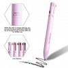APOMOONS 4 in 1 Makeup Pen, Eyeliner & Crayon Sourcil & Lip Liner & Highlighter, All in One Makeup Pen Imperméable à leau Ma