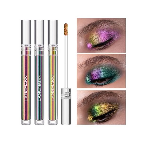 Multichrome Chameleon Liquide Fard À Paupières High Pigment Multi-Reflective Glitter Shimmer Métallique Liquid Eyeshadow Long