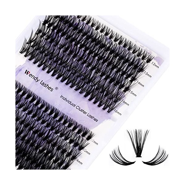 Faux Cils Individuels 240PCS Cluster Cils Volume Russe 0.07mm D Curl Mixte 12-16mm 30D+40D Cluster Extensions de Cils Individ