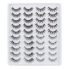 Faux Cils Naturel Court Doux 3d Faux Cil 20 paires Réutilisable à la main 4styles Epais Cat Eye Wispies Fake Lashes Multipack