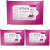 Intima - 20 Lingettes Hygiène Intime - Cranberry - Fraîcheur et anti-désagrément intime Lot de 3 