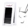 Fadlash Extension Faciles des Cils de Ventilateur 0.07mm D Curl Mix 9-17mm Autogestion Extension de Cils Professionnel Florai