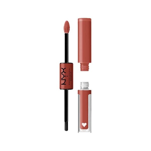 NYX Professional Makeup Brillant à Lèvres Shine Loud, Intensément Pigmenté, Double Embout Rouge à Lèvres et Gloss, Brillance 