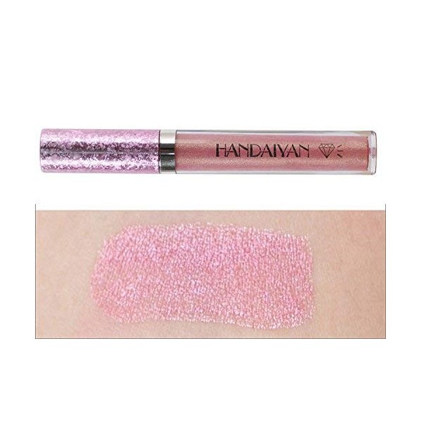 Métallique Diamant Liquide Lip Gloss Glitter Shimmer Rouge À Lèvres Antiadhésif Tasse Maquillage Brillant À Lèvres （B）