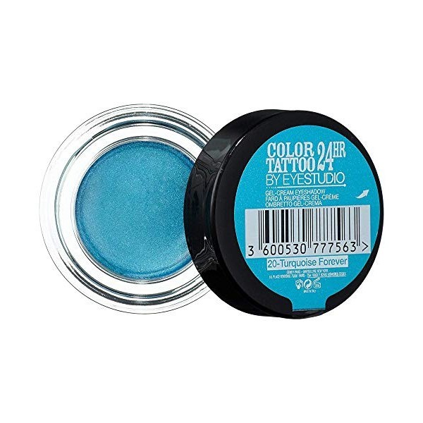 Maybelline Color Tattoo 24h Gel Ombre à Paupières en Crème 20 Turquoise Forever 4 g