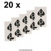 20 x Mini Reine de pique Logo Tattoo - Tatouage Hotwife - Mini Queen of Spades Tattoo 20 