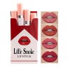 4 Pcs Little Tube Cigarette Rouge à Lèvres Mat Velours Rouge à Lèvres Baume à Lèvres, Teinture à Lèvres Longue Durée 24 Heure