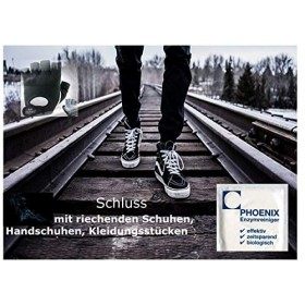 Phoenix Nettoyant enzymatique 5 x 20 g env. 5 à 7,5 l contre les odeurs des pieds, la transpiration, les vêtements dentraîne