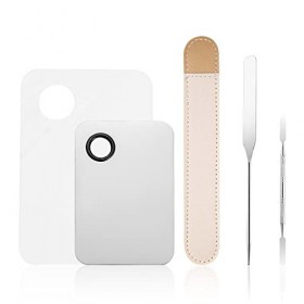 Ensemble de palette de maquillage 4 pièces, palette de mélange de maquillage en acier inoxydable, outils de maquillage profes