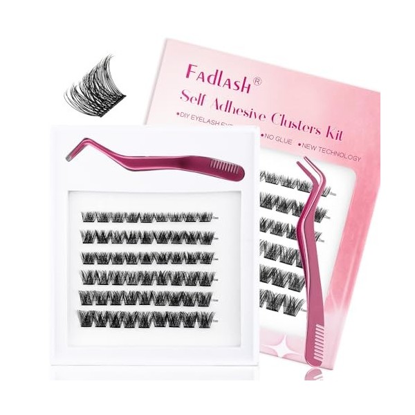 FADLASH DIY 40 Root Cils Cluster Extension Cils Individuels Faux Cils Individuelle Bouquet Cils 0.07-D Curl