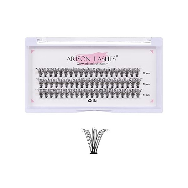 Faux cils individuellement pour les extensions de cils Faux cils en grappe individuels Touffes de cils pour débutants 20D 12