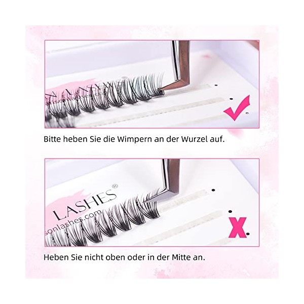 Faux cils individuellement pour les extensions de cils Faux cils en grappe individuels Touffes de cils pour débutants 20D 12