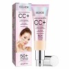 30ml Crème solaire pour le visage, CC Crème SPF50, CC crème Fluide fond de teint couvrant imperfections SPF 50+, éclaircit et