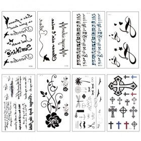  30 feuilles Tatouages Temporaires pour femme homme enfants, Imperméables Faux Tatouages Body Art Autocollants De Tatouage N