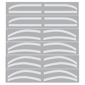 6 Paires Dautocollants De Mise En Forme des Sourcils, Autocollant De Modèle De Sourcil Adhésif Jetable En Silicone, Autocoll