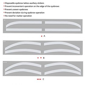 6 Paires Dautocollants De Mise En Forme des Sourcils, Autocollant De Modèle De Sourcil Adhésif Jetable En Silicone, Autocoll