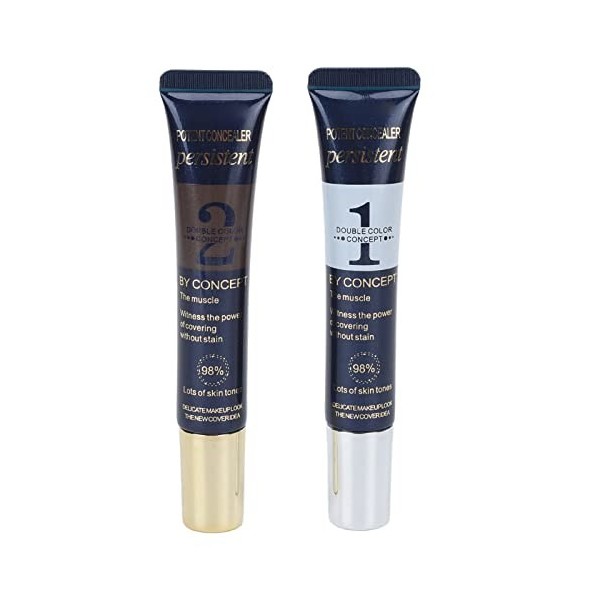 2Pcs Tattoo Concealer, Make Up Concealer Foundation Full Coverage Waterproof Sweatproof, Tattoo Cover Up Makeup, Skin Conceal