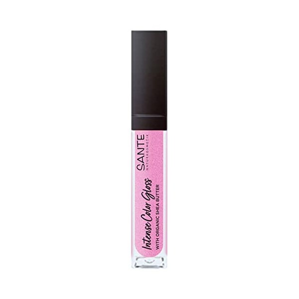 Sante Naturkosmetik Gloss à lèvres naturel avec finition brillante au beurre de karité pour des lèvres soignées Intense Color