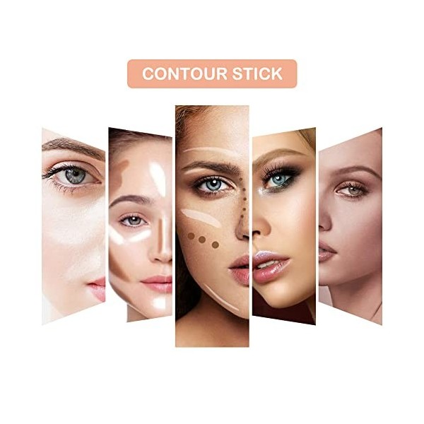 Contouring Maquillage,Concealer,Correcteur Stick de Contouring,Contouring Stick,Bâton Surligneur,Makeup Contouring,Correcteur