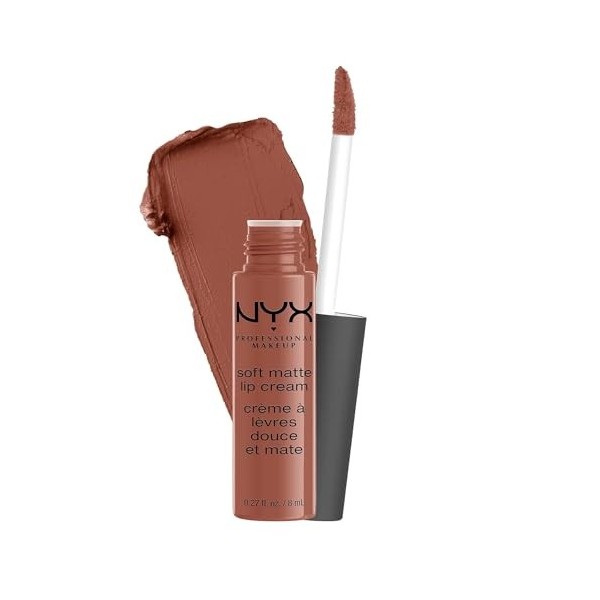 NYX Professional Makeup Rouge à Lèvres Soft Matte Lip Cream, Fini Mat Crémeux, Couleur Ultra-Pigmentée, Tenue Longue Durée, T