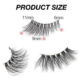 RTRTGS 10 paires Faux Cils Naturel court, de faux cils naturels 3D faux cils 100% à la main court doux réutilisable cils pour