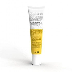 CICAMANUKA - Soin lèvres réparateur au miel de Manuka IAA15+ - Favorise la réparation des lèvres - Certifié Bio - 15ml