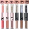 Erinde [3PCS] Liquid Glitter Matte Eyeshadow, Liquid Glitter Eyeliner and Matte Cream Eyeshadow 2 in 1, Quick Drying, Easy to