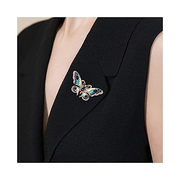 Cristal Papillon Hibou Broche Vintage Opale Strass Broche Broche Antique Animal Poitrine Broche Bijoux pour Femmes Filles Ch