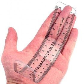 Healifty Tatouage Règle dArc Brodé Sourcils Règle De Tatouage Plastique Règle dArc De Positionnement Permanent Approprié Po