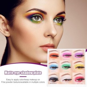 Ombre à paupières - Palette de fards à paupières 9 couleurs,Fard à paupières mat en poudre fine, mélangeable, longue durée, h