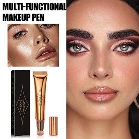 Baguette Contours,Surligneur liquide pour le visage Shimmer avec applicateur à coussin doux - Bâton dombrage Finition mate n