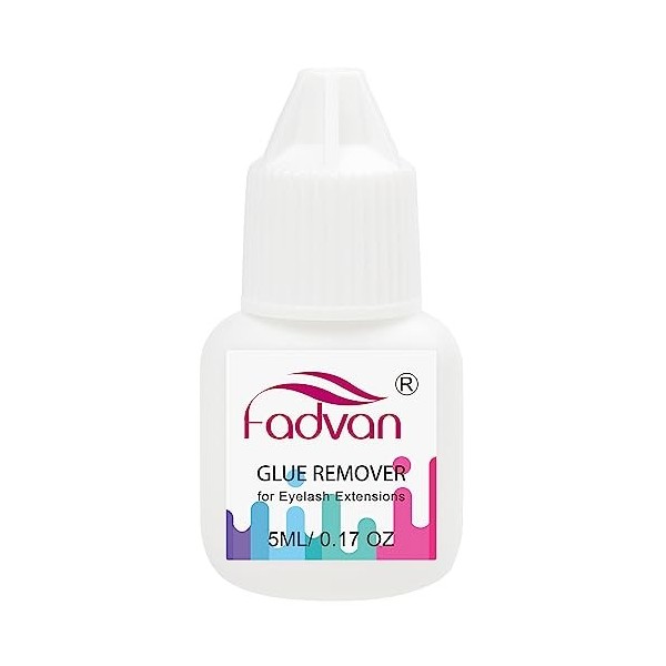 FADVAN Dissolvant de Colle pour Cils Remover Forme Liquide Fluide Transparente, Douce et Non Irritante, Dissolvant Hypoallerg