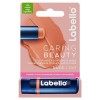 Labello Caring Beauty Nude 1 x 5,5 ml , Stick à lèvres au beurre de karité et huile d’amande, Baume à lèvres à la couleur ne ...